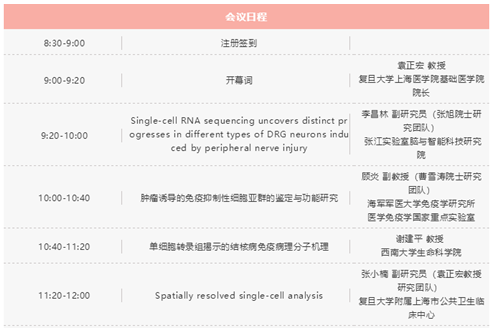 單細(xì)胞測序技術(shù)與應(yīng)用專題研討會(huì)時(shí)間表