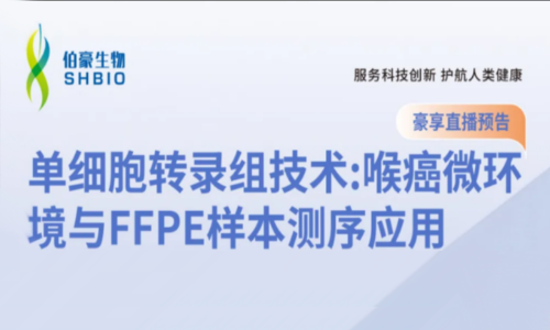 豪享直播 | 單細胞轉(zhuǎn)錄組技術(shù)：喉癌微環(huán)境與 FFPE 樣本測序應用