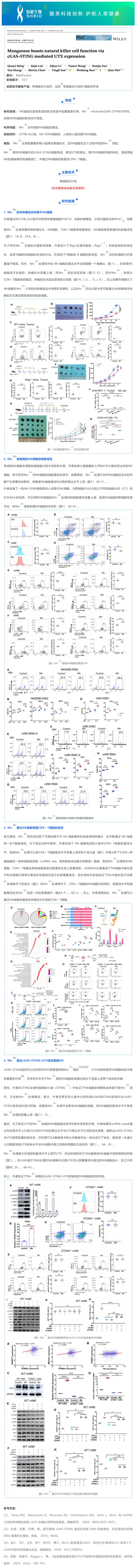 項目文章_單細胞測序組全面揭示錳離子在腫瘤 NK 細胞調(diào)控中的作用